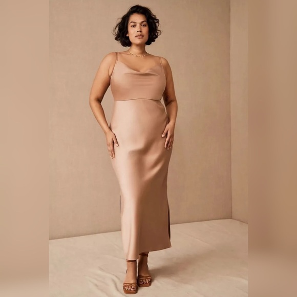 Sachin + Babi Dresses & Skirts - Anthropologie BHLDN Sachin & Babi Cali Satin Charmeuse Midi Slip Dress Size 10